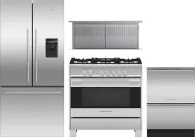4 Piece Package Includes Refrigerator, Range, Hood And Dishwasher